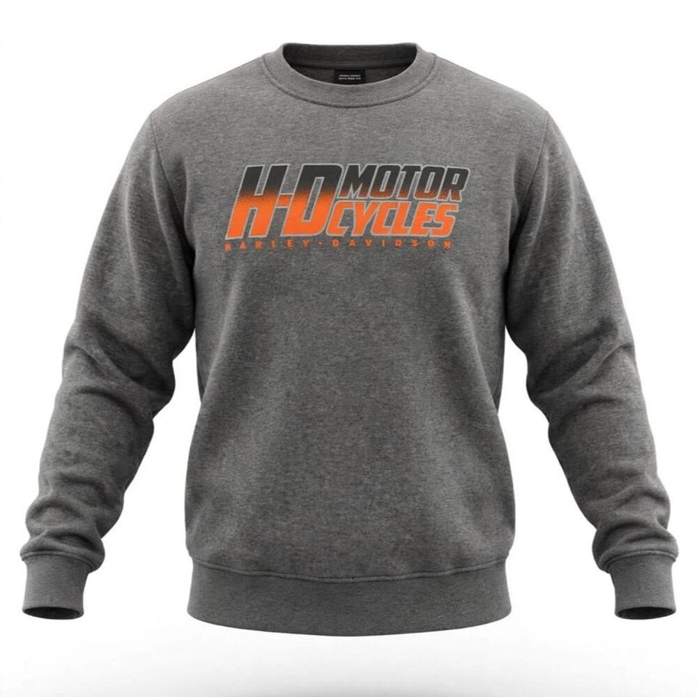 Harley-Davidson Sweatshirt Mens XL Gray Crewneck H-D Motor Cycles